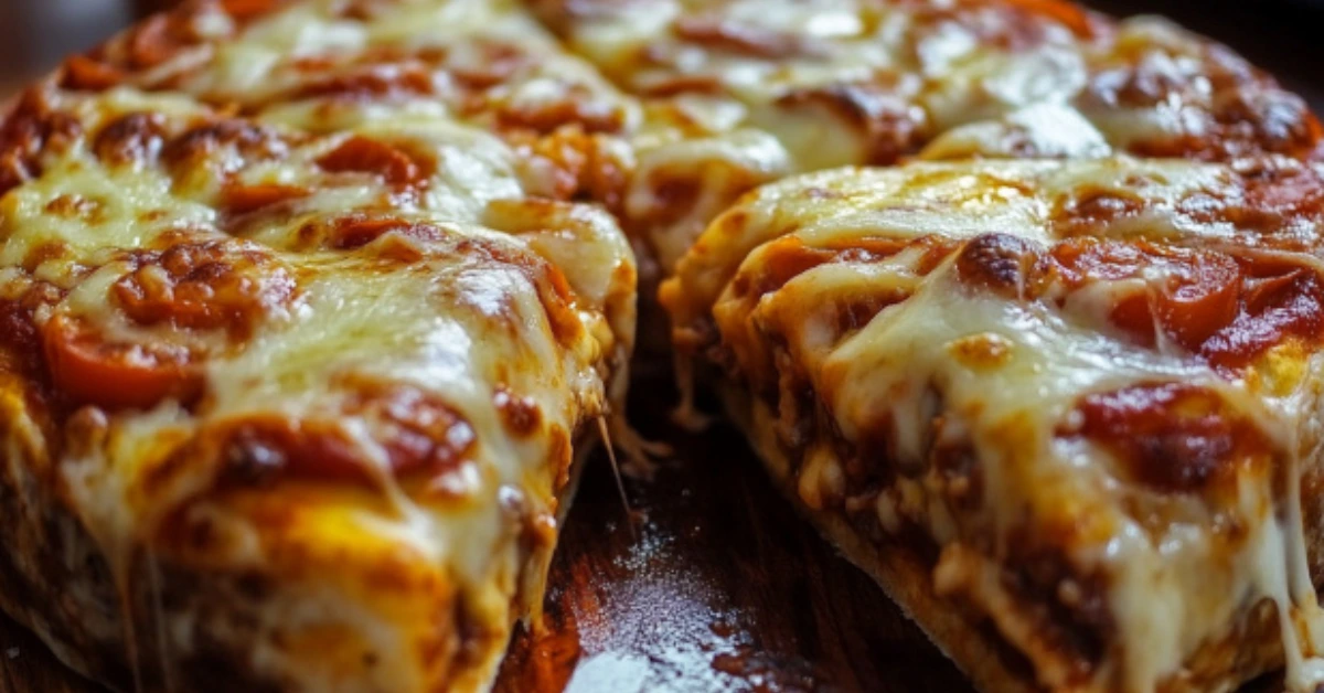 cheesy burger pizza recipe