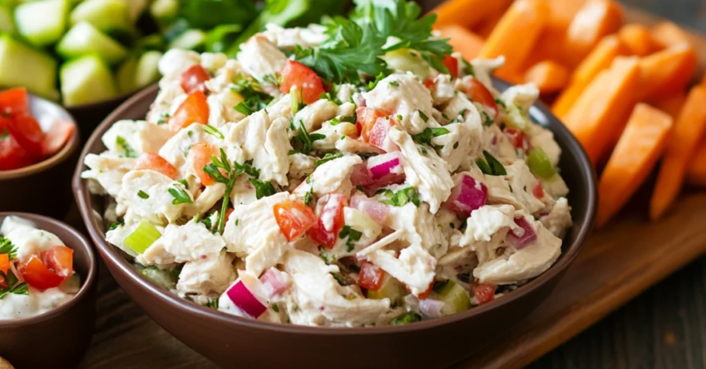 Fresh Chicken Salad Chick Recipe Served in a Bowl