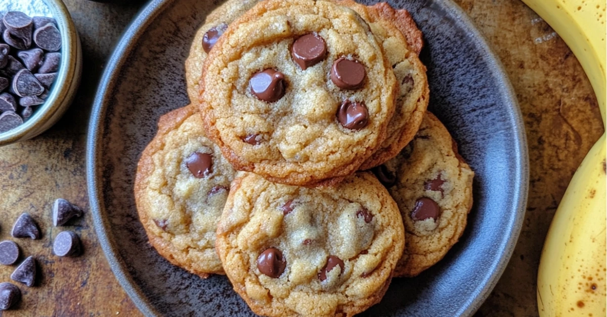 Banana Bread Chocolate Chip Cookies recipe